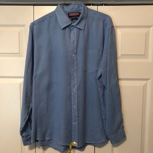 Vineyard vines men’s linen shirt baby blue